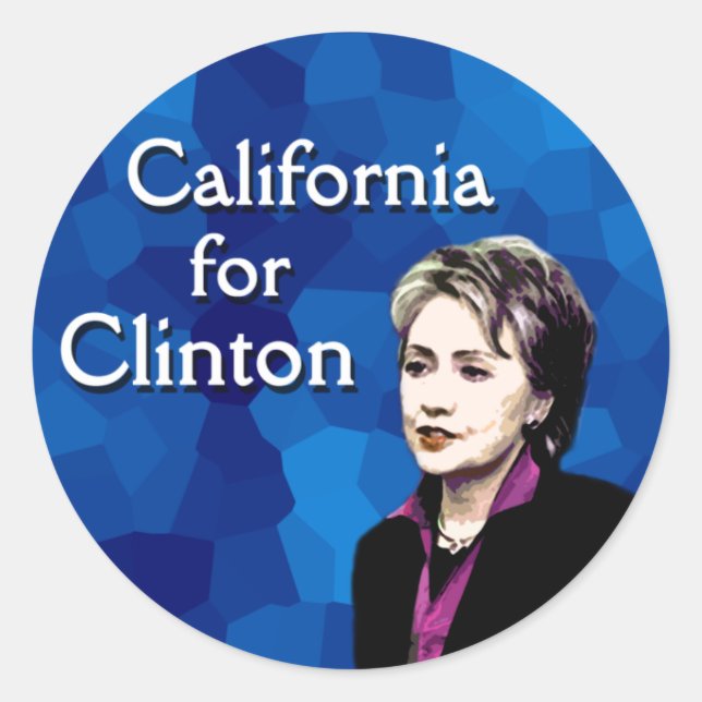 Sticker Rond Californie pour Clinton (Devant)