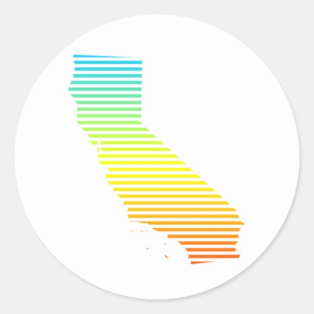 Sticker Rond californie refroidissement fondre (Devant)