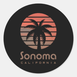 Sticker Rond Californie Sonoma
