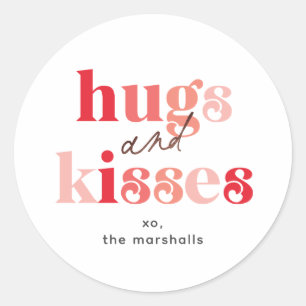 Sticker Rond Câlins et baisers audacieux pour la Saint-Valentin