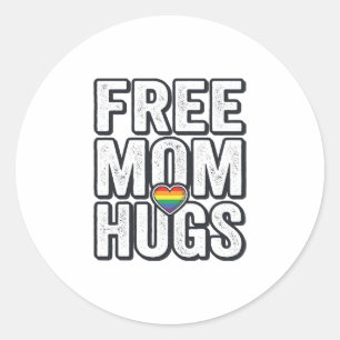 Sticker Rond Câlins gratuits de maman Fierté Cœur Vintage T-Shi