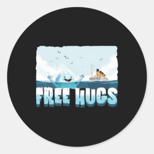 Sticker Rond Câlins Gratuits Drôle Iceberg Bateau de Croisière 