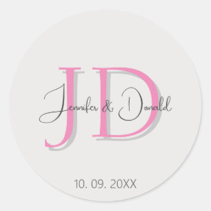 Sticker Rond Calligraphie classique tendance monogramme