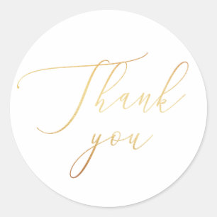 Sticker Rond Calligraphie de remerciement de mariage à l'écritu