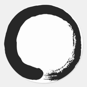 Sticker Rond Calligraphie de zen de cercle d'Enso