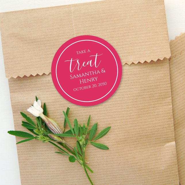 Sticker Rond Calligraphie du Fiançailles Mariage minimaliste ro (Créateur téléchargé)