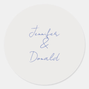 Sticker Rond Calligraphie tendance classique noms personnels si