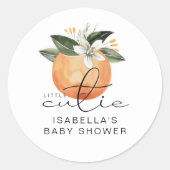 Sticker Rond CALLIOPE Little Cutie Clementine Baby shower (Devant)