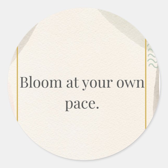 Sticker Rond Calm Daily Reminder (Devant)