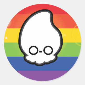 Sticker Rond Calmar arc-en-ciel