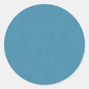 Sticker Rond Calme et simple Fond texturé en lin bleu