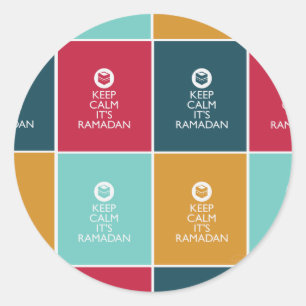 Sticker Rond calme et son ramadan - toutes couleurs