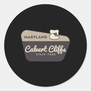 Sticker Rond Calvert Cliffs State Park Maryland Affiche de bien