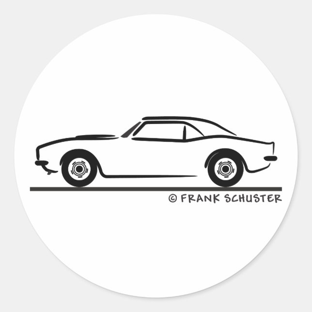 Sticker Rond Camaro 1969 (Devant)