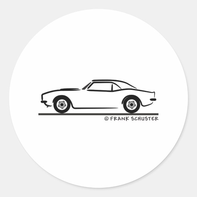 Sticker Rond Camaro 1969 (Devant)