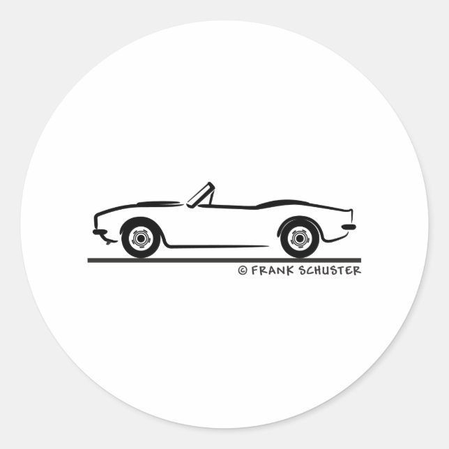 Sticker Rond Camaro convertible 1969 (Devant)