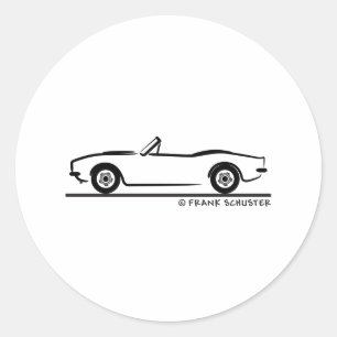 Sticker Rond Camaro convertible 1969