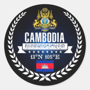 Sticker Rond Cambodge