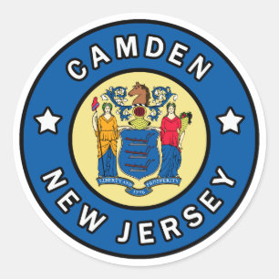 Sticker Rond Camden New Jersey