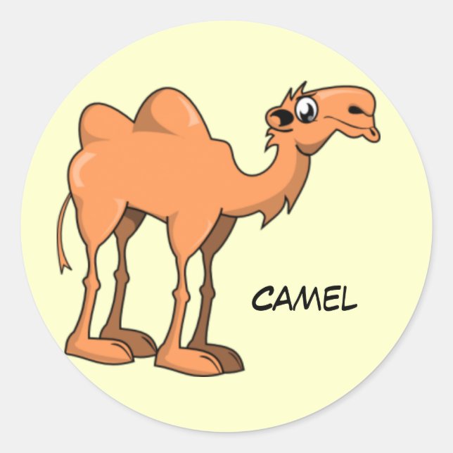 Sticker Rond Camel Animé (Devant)