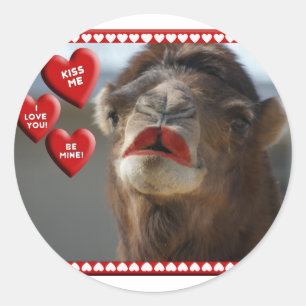 STICKER ROND CAMEL VALENTINE - PORTEFEUILLE - KISS ME!