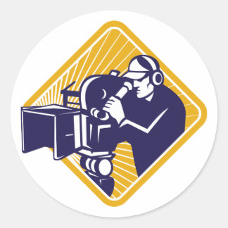 Sticker Rond caméra de tournage