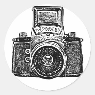 Sticker Rond Caméra est-allemande