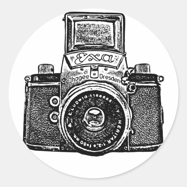 Sticker Rond Caméra est-allemande (Devant)