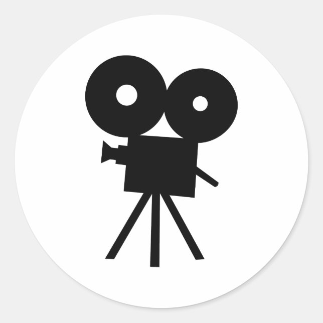 Sticker Rond Caméra film - film (Devant)