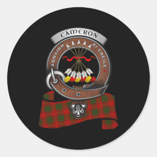 Sticker Rond Cameron Scottish Clan Badge Tan