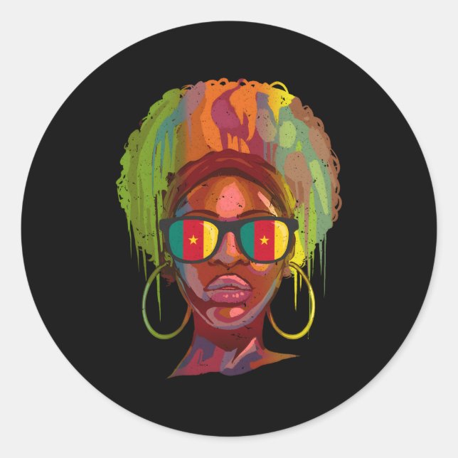 Sticker Rond Cameroun (Devant)