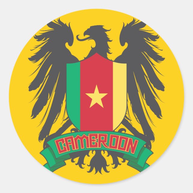 Sticker Rond Cameroun ailé (Devant)