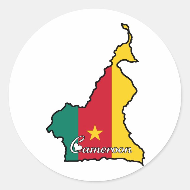 Sticker Rond Cameroun cool (Devant)