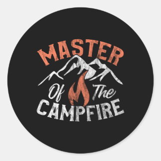 Sticker Rond Camg De Plein Air Maître De Campfire