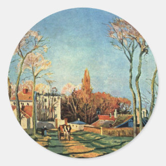 Sticker Rond Camille Pissarro Entrée du Village des Voisins