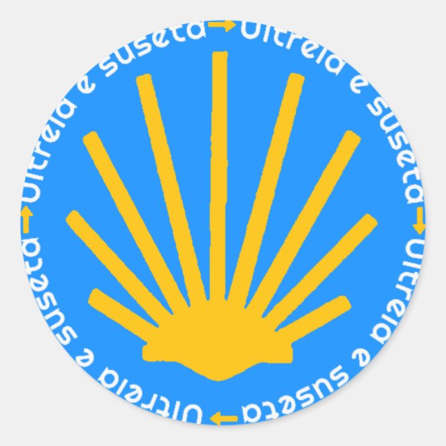 Sticker Rond Camino de Santiago (Devant)