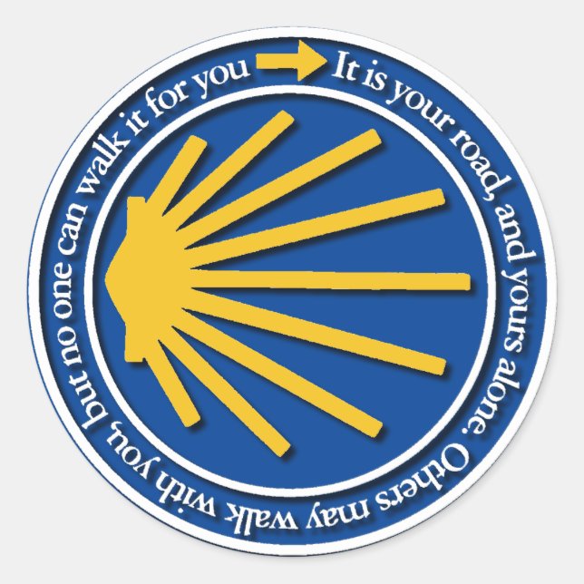 Sticker Rond Camino de Santiago (Devant)