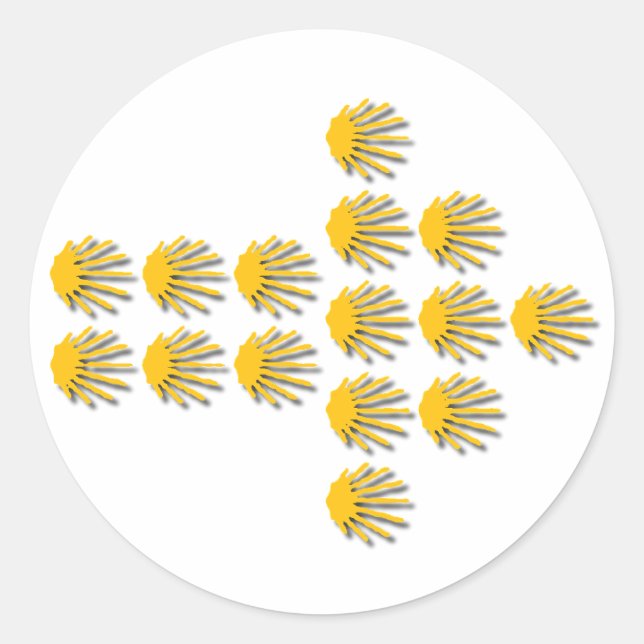 Sticker Rond Camino de Santiago (Devant)