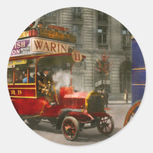 Sticker Rond Camion - Autobus - L'autobus de Londres 1915