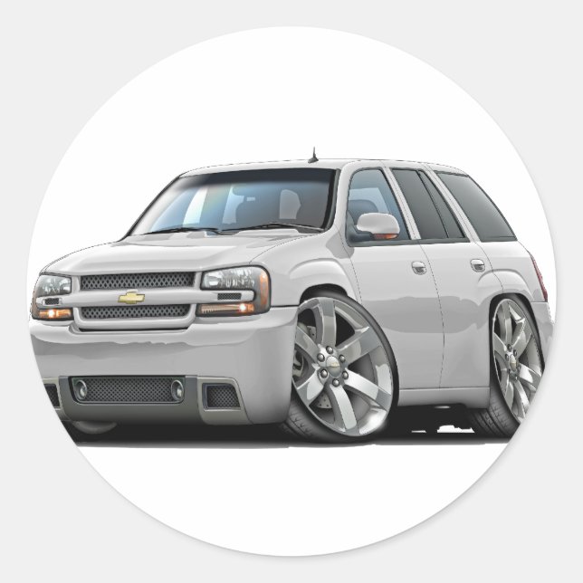 Sticker Rond Camion blanc Trailblazer (Devant)