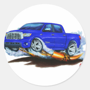 Sticker Rond Camion bleu Toyota Tundra Crewmax