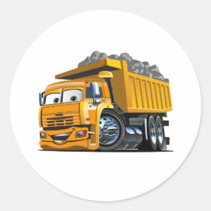 Sticker Rond Camion de dessin