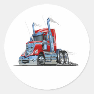 Sticker Rond Camion de dessin