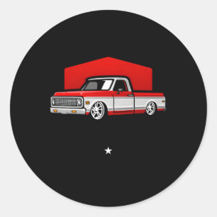 Sticker Rond Camion de ramassage Squarebody Automobiles réduits