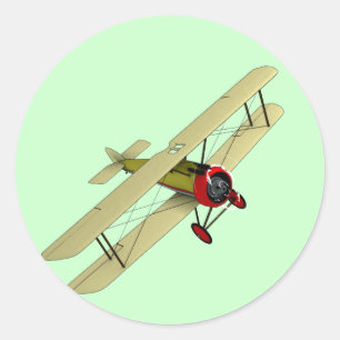 Sticker Rond Camion de sopwith Biplane
