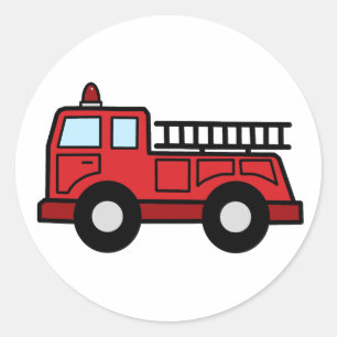 Sticker Rond Camion de véhicule de secours de Firetruck de