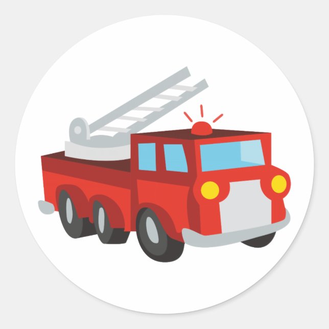 Sticker Rond Camion d'incendie (Devant)