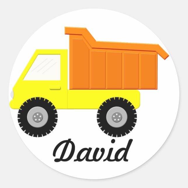 Sticker Rond Camion Jaune (Devant)