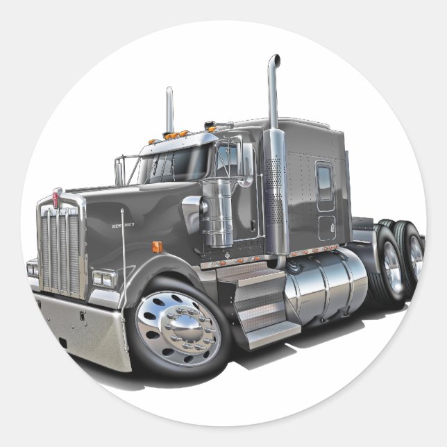 Sticker Rond Camion Kenworth w900 Grey (Devant)