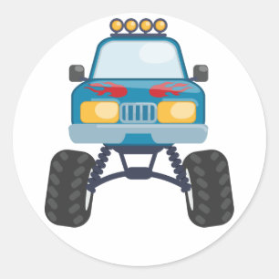 Sticker Rond Camion monstre